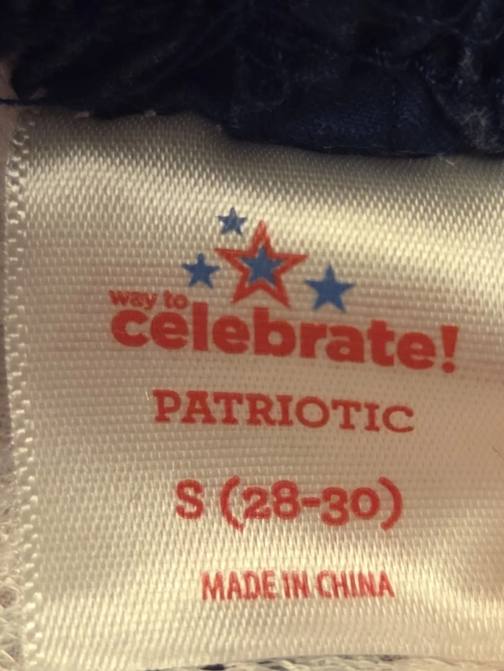Patriotic American Flag Swim Trunks Men’s Small Stars Stripes Lined 6” Inseam